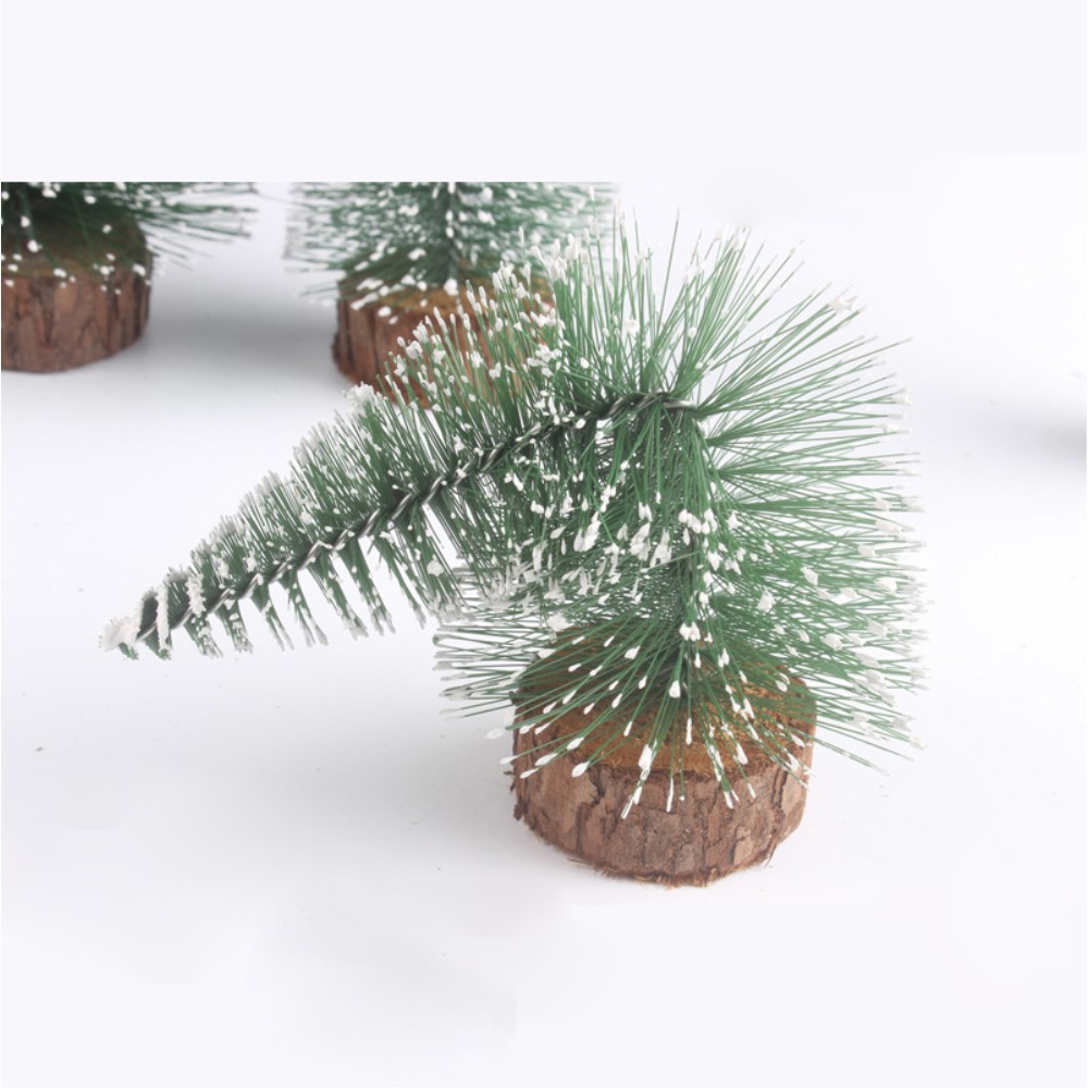 Mini Tannenbaum Deko Aufsteller Weihnachts Tischdekoration - Grün / Braun