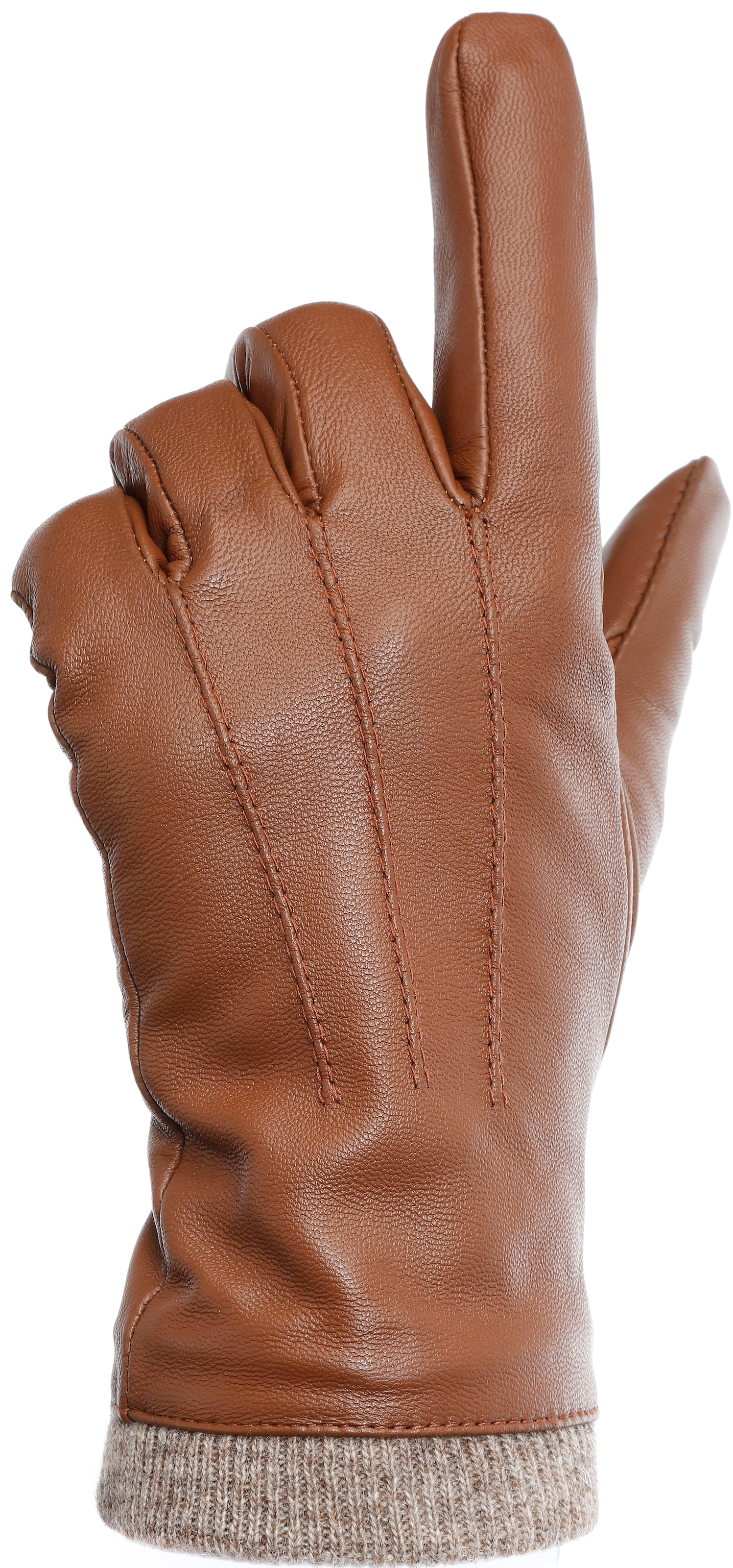 PEARLWOOD Lederhandschuhe »Daisy«, Touchscreenfähig - mit 10 Fingern bedienbar, Ziernähte