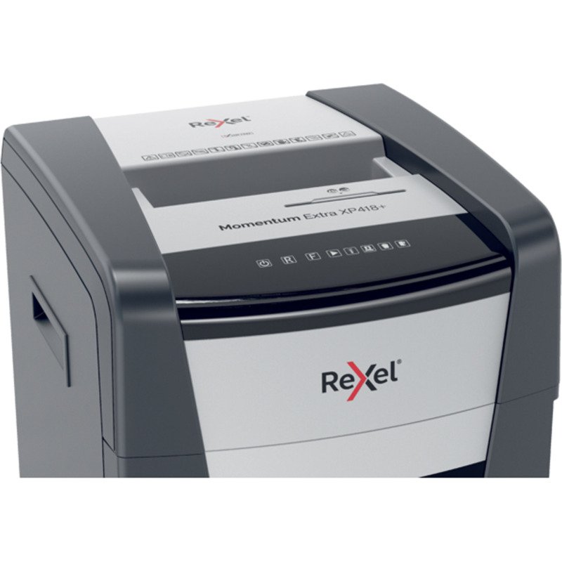 Destructeur Rexel Momentum Extra XP418+ - coupe croisée