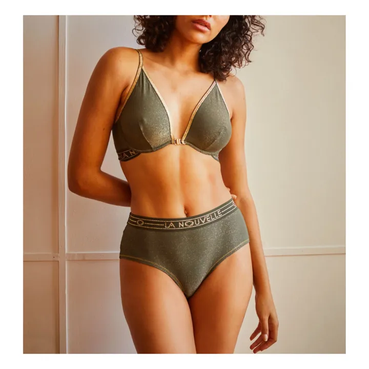 La Nouvelle Soutien-gorge Jackie Métallisé | Vert kaki