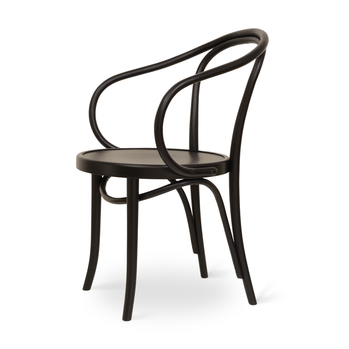 Houten eetkamerstoel met armleuningen Venice No. 9 zwart