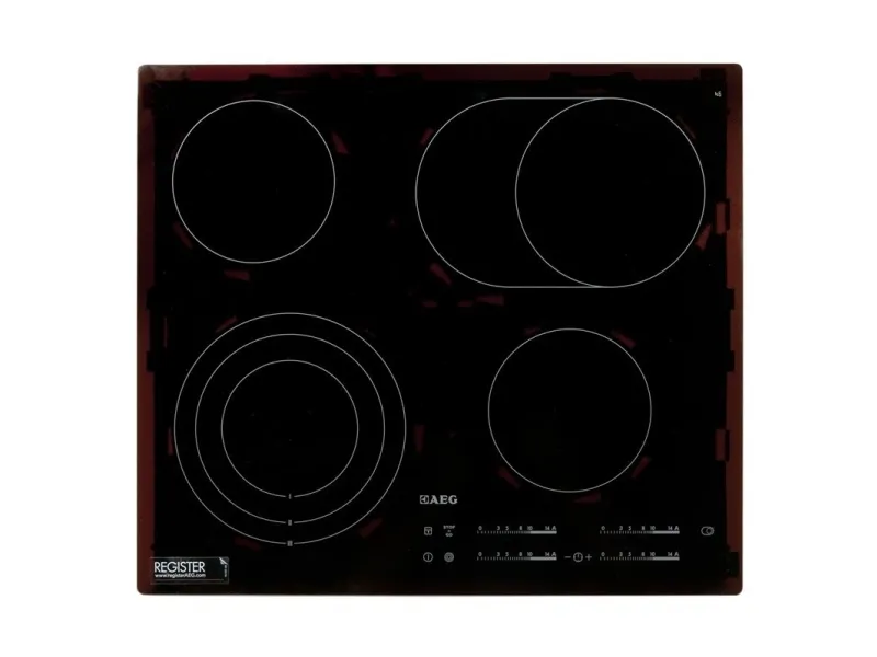 AEG HK654070IB - Keramisk kogeplade - 4 plader - Niche - bredde: 56 cm - dybde: 49 cm - rammeløs - sort