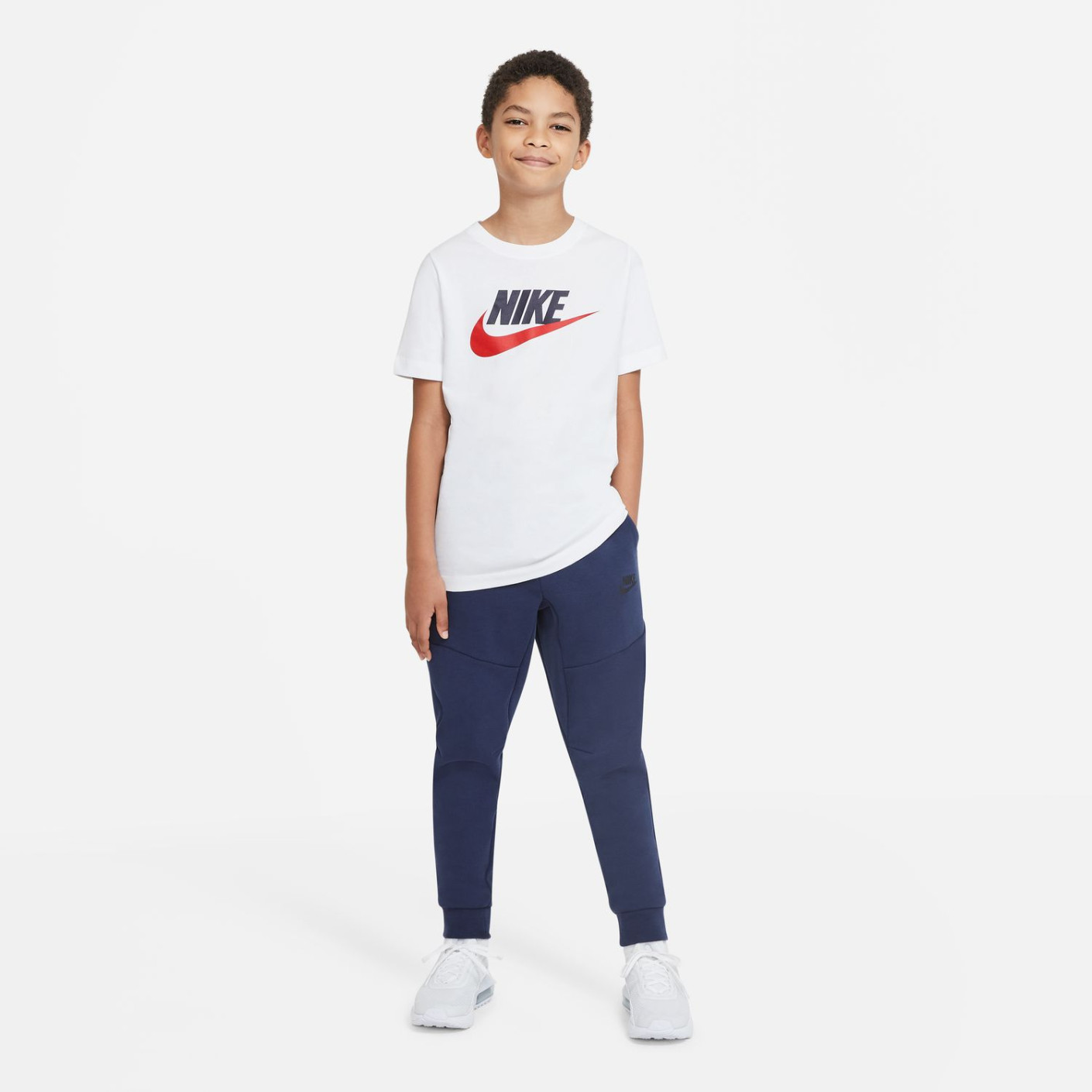 Nike Sportswear Logo T-Shirt Kids Wit Zwart Rood