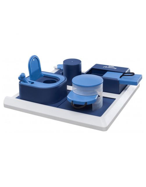 Trixie Dog Activity Poker Box 2 Strategiespel - Hondenspeelgoed - 31x31 cm Donkerblauw Wit Lichtblauw 1 stuk Level 3