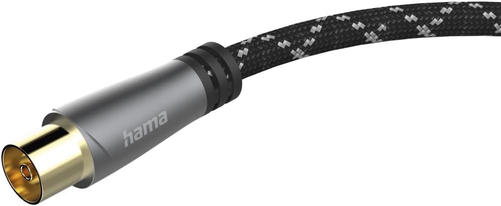 Hama 00205070 coax-kabel 1,5 m Coaxiaal Zwart, Grijs