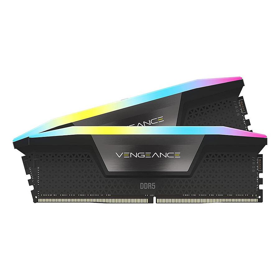Corsair Vengeance RGB Black - 2 x 16 Go (32 Go) - DDR5 6400 MHz - CL36