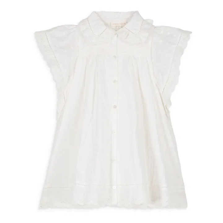 Louise Misha Robe Marla Plumetis | Blanc