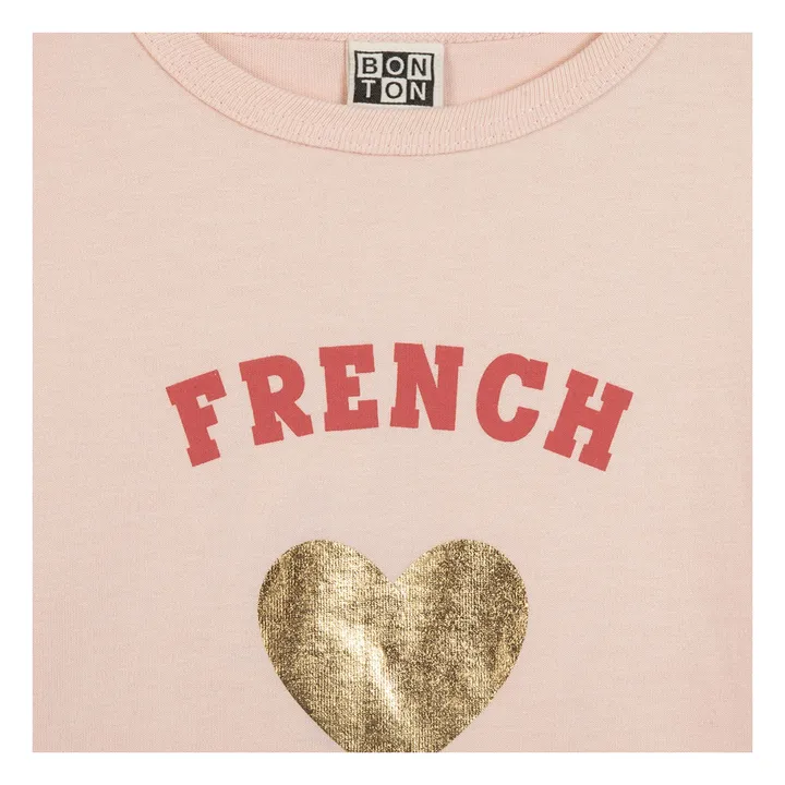 Bonton T-Shirt Tapas Coton Bio | Rose pâle