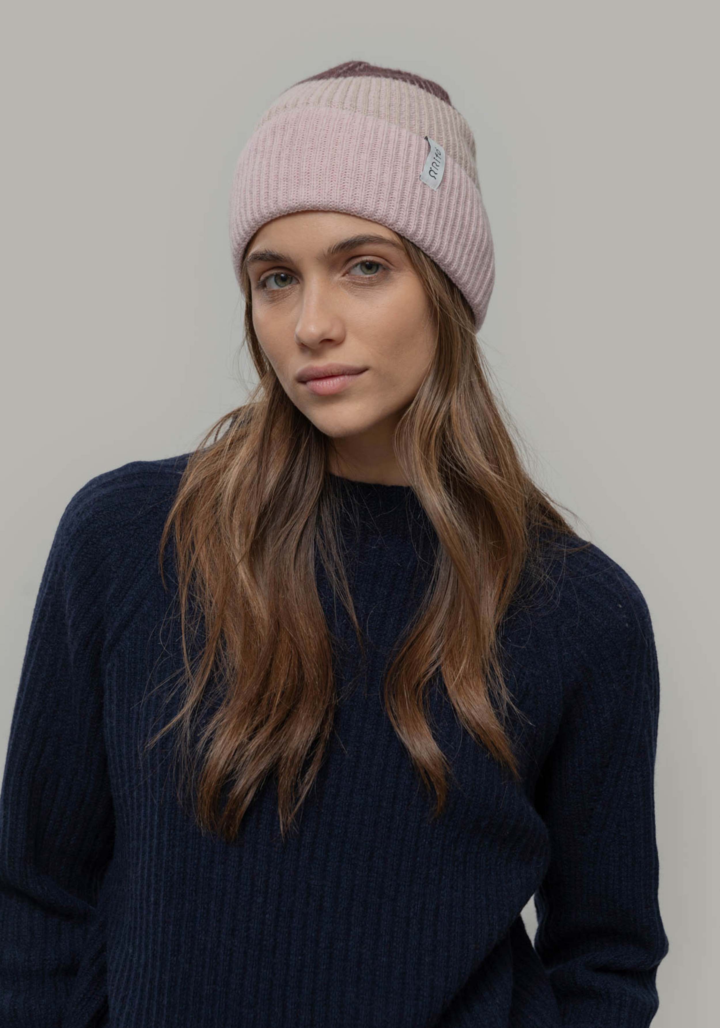 Rifo Beanie Kaschmir Vanda Rosa Peonia