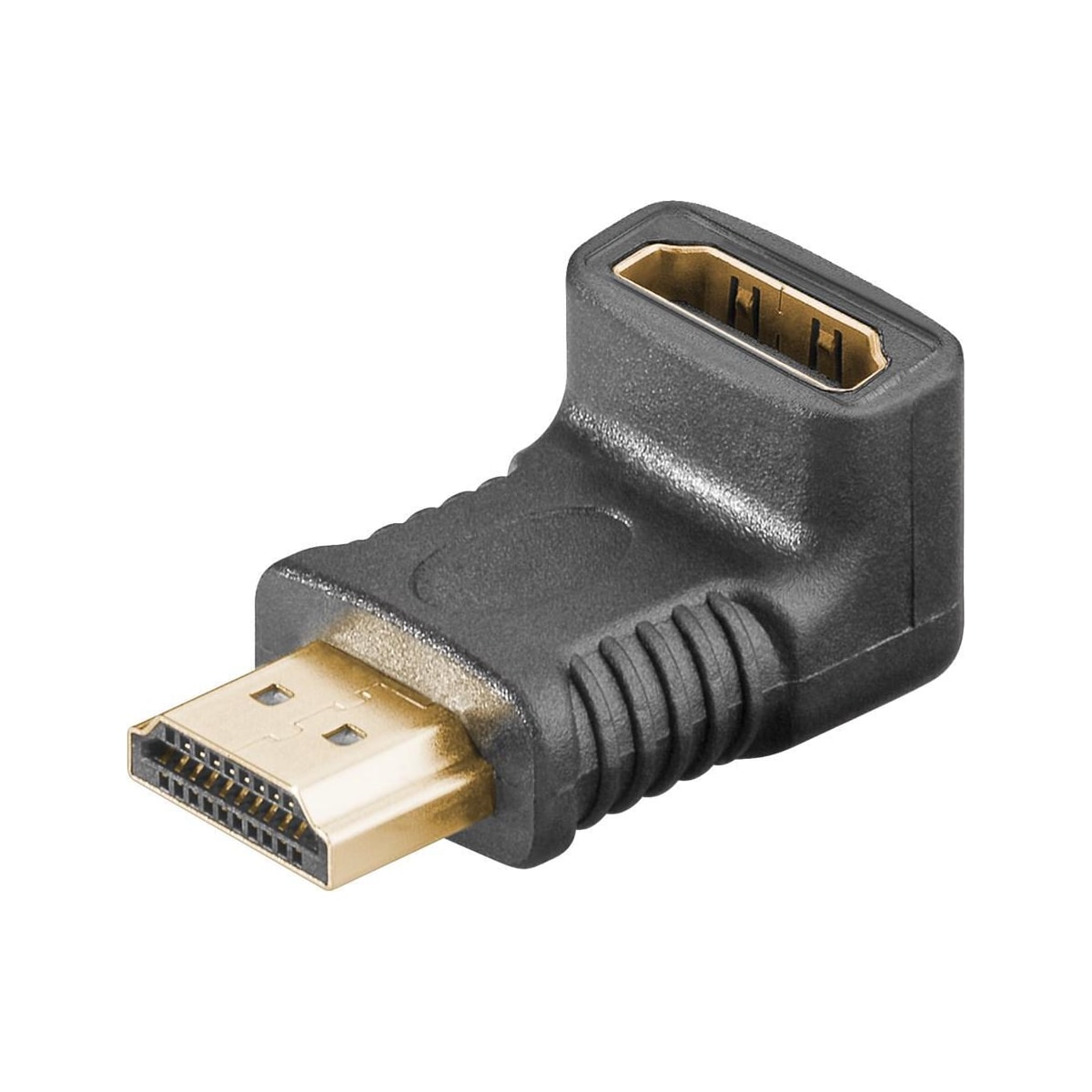 HDMI™-vinkeladapter, Guldpläterad