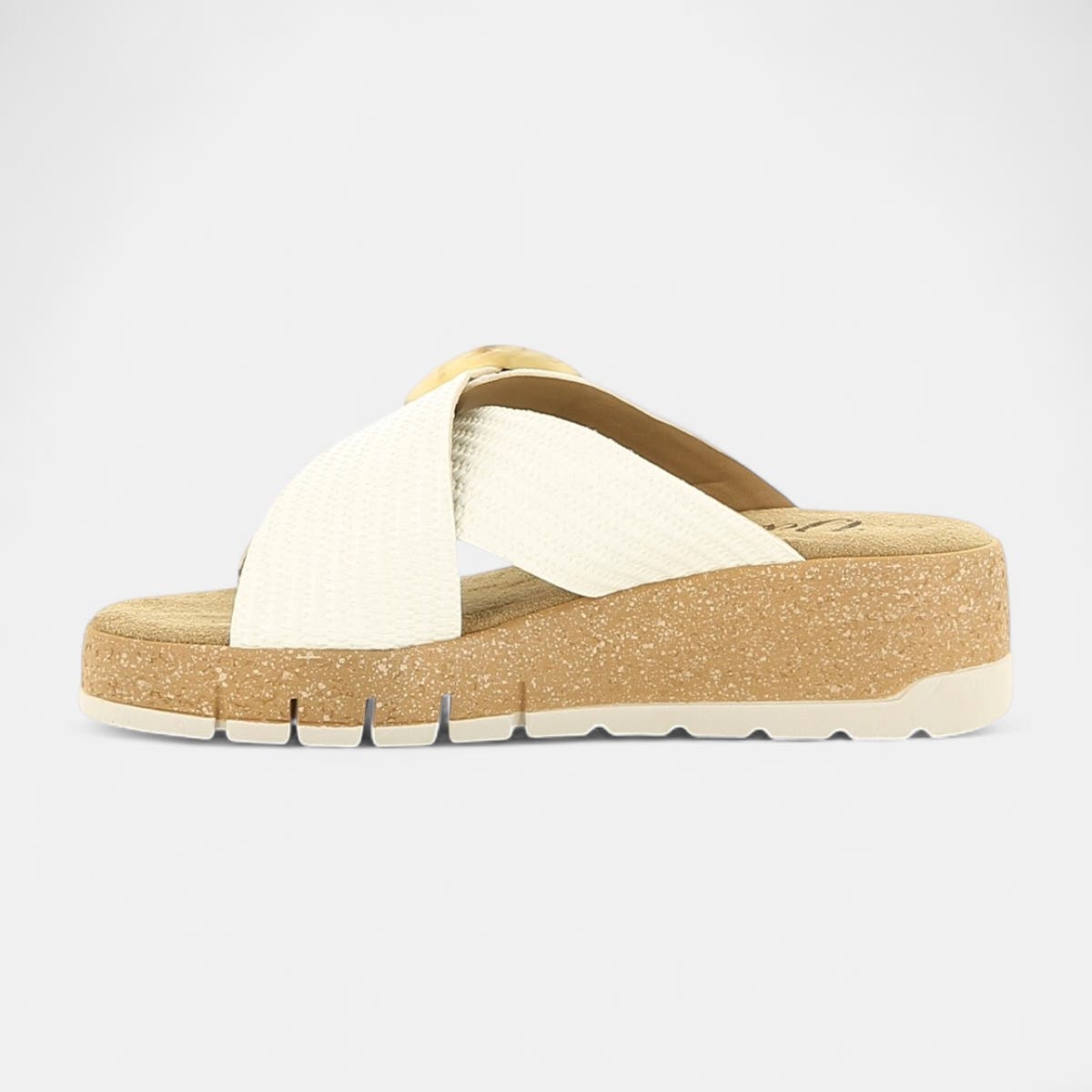 Mules à talon compensé Femme blanc