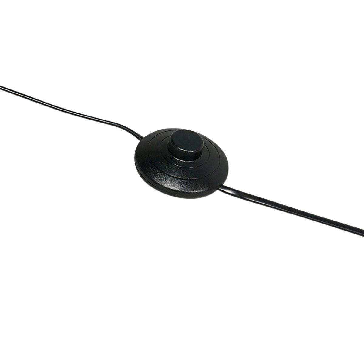 Moderne vloerlamp zwart met zwarte kap - Ilse
