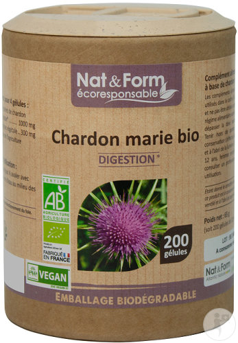 Nat&Form Chardon Marie Bio Digestion 200 Gélules
