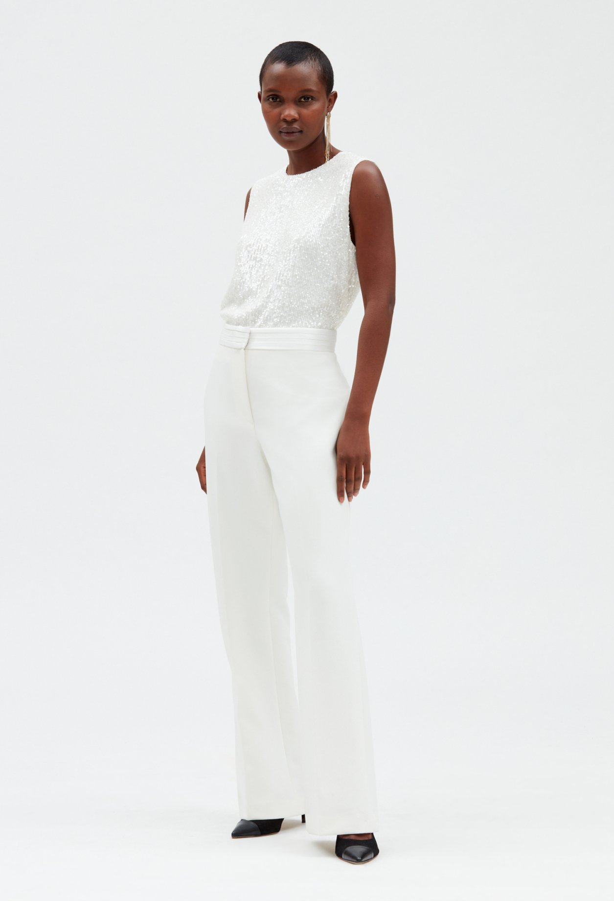 Pantalon de tailleur blanc