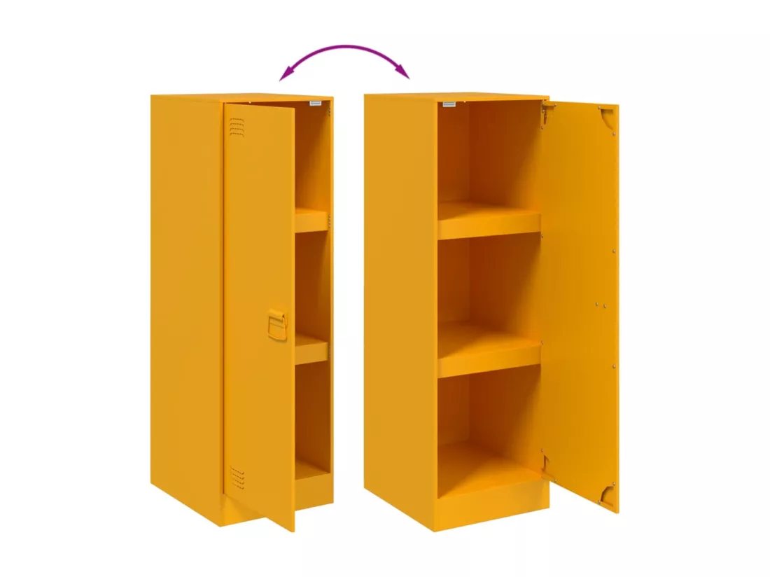 Buffet jaune moutarde 34,5x39x107 cm acier