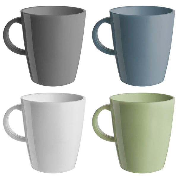 Lot de 4 Mugs Resylin Dolomit 30cl anti-dérapants BRUNNER