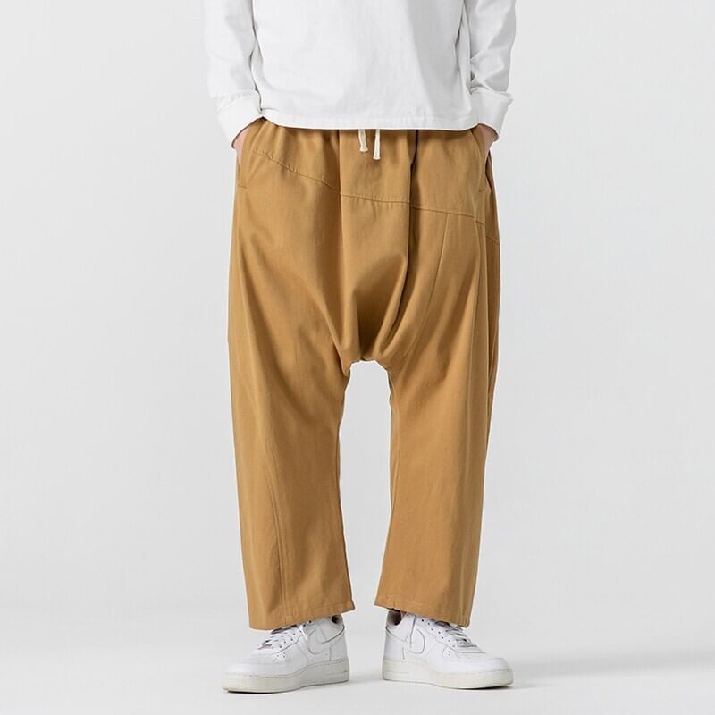 FORSETI - Halfhoge effen cropped harembroek