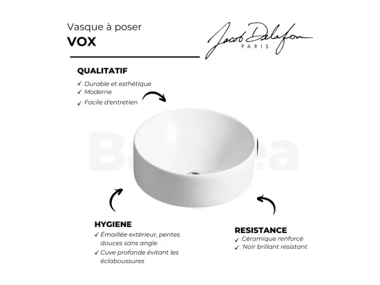 Vasque à poser JACOB DELAFON Vox blanc brillant