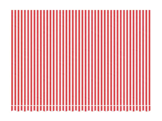 Tissu de remplacement pour auvent rayures rouges et blanches