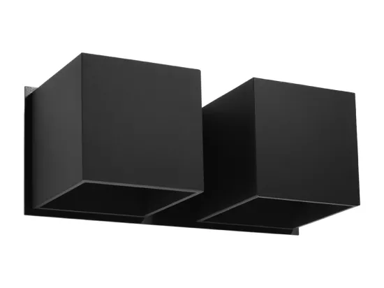 Sollux QUAD Applique Murale Twin Square Up & Down Noir G9