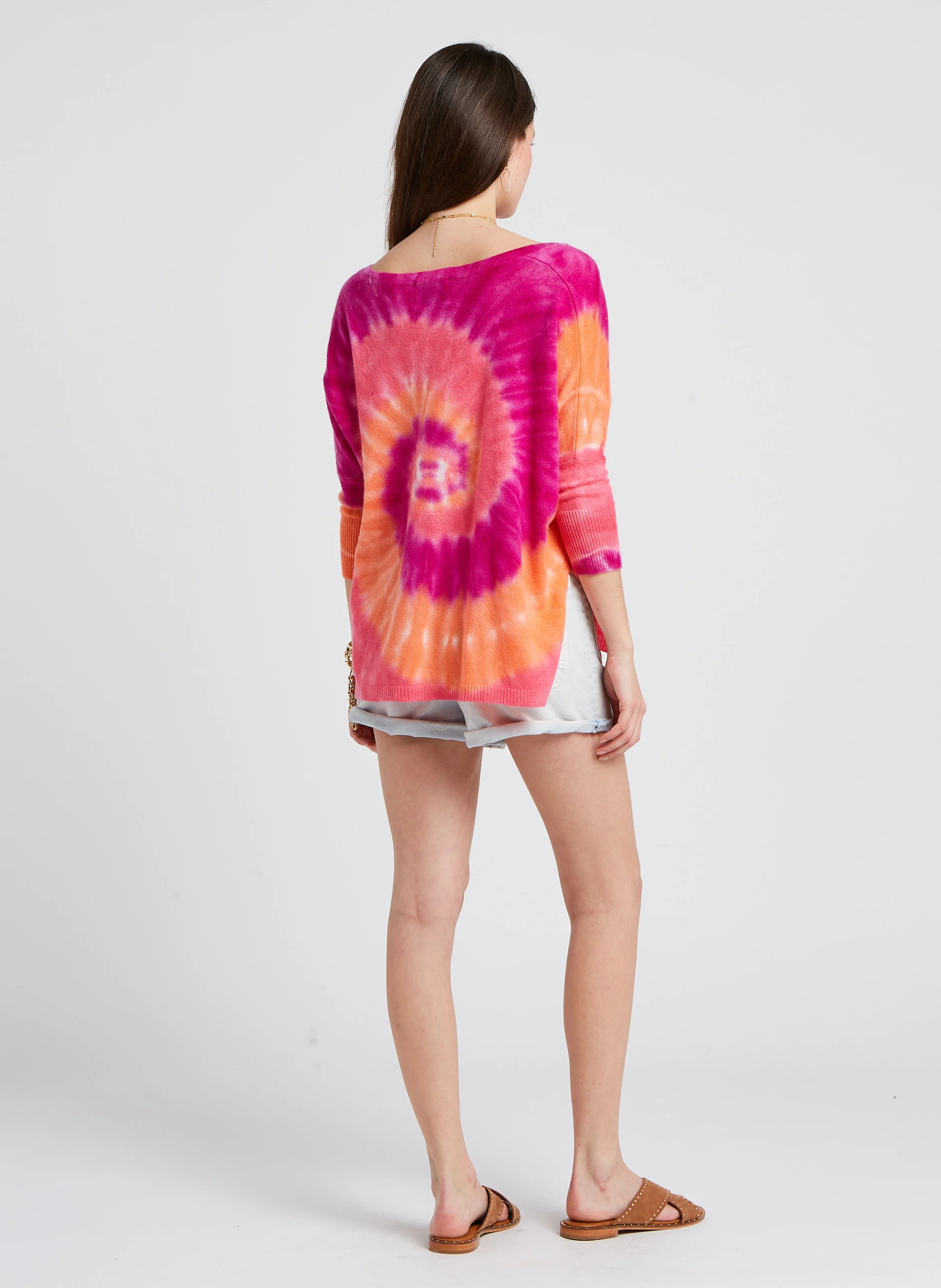 MELA SUNNY - Pull tie-and-dye en cachemire | Rose