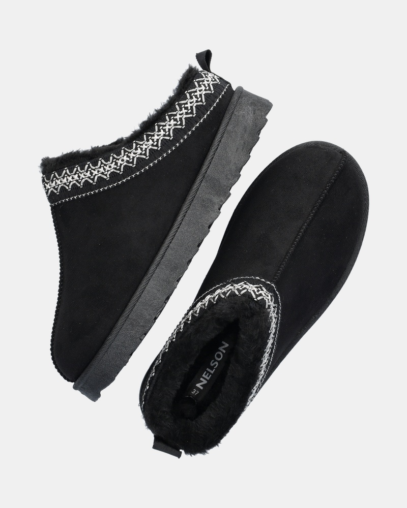 Nelson Home Gevoerde boots  - zwart