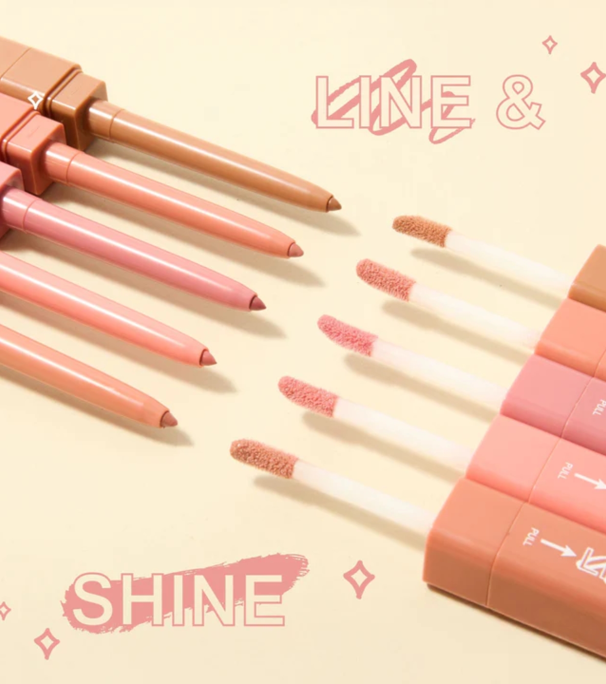 Technic Cosmetics  - Duo de Delineador e Brilho Labial Line & Shine - Yours but better