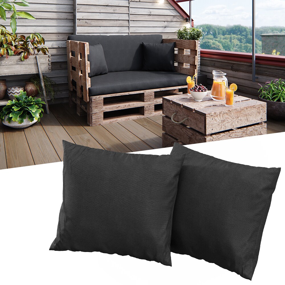 Vicco Loungekissen Palettenkissen Gartenkissen Anthrazit 2er Set Balkonkissen