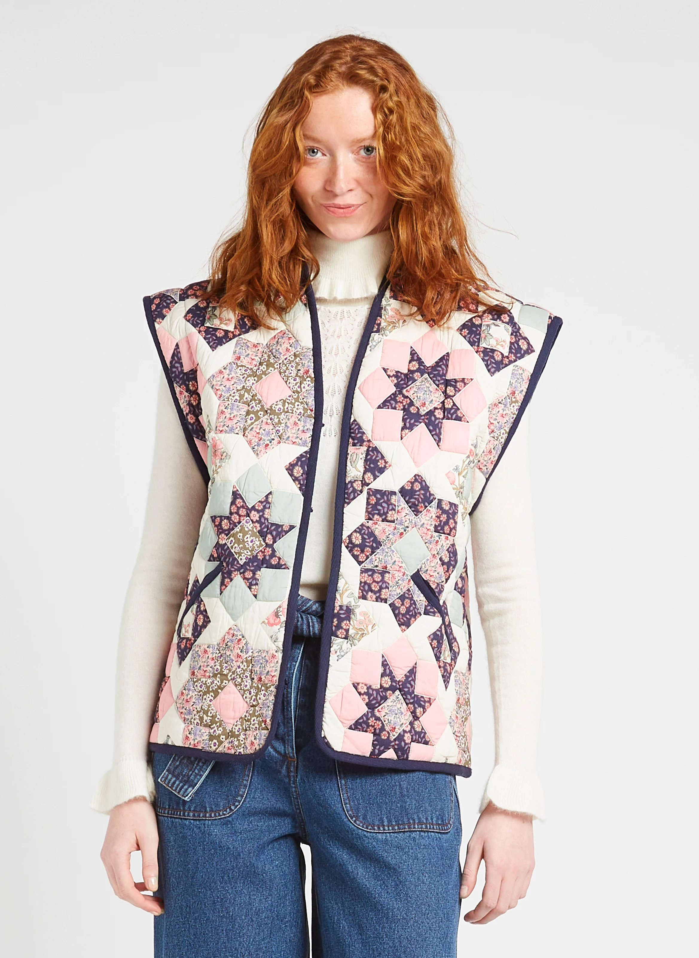 NELIANA - Veste patchwork en coton | Multicolore