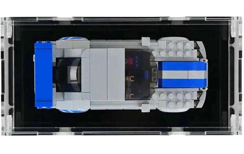 Baukasten Acryl-Display für LEGO 76917 2 Fast 2 FuriousAcry-Display-Box mit schwarzem Boden für LEGO 2 Fast 2 Furious Nissan Skyline GT-R / R34