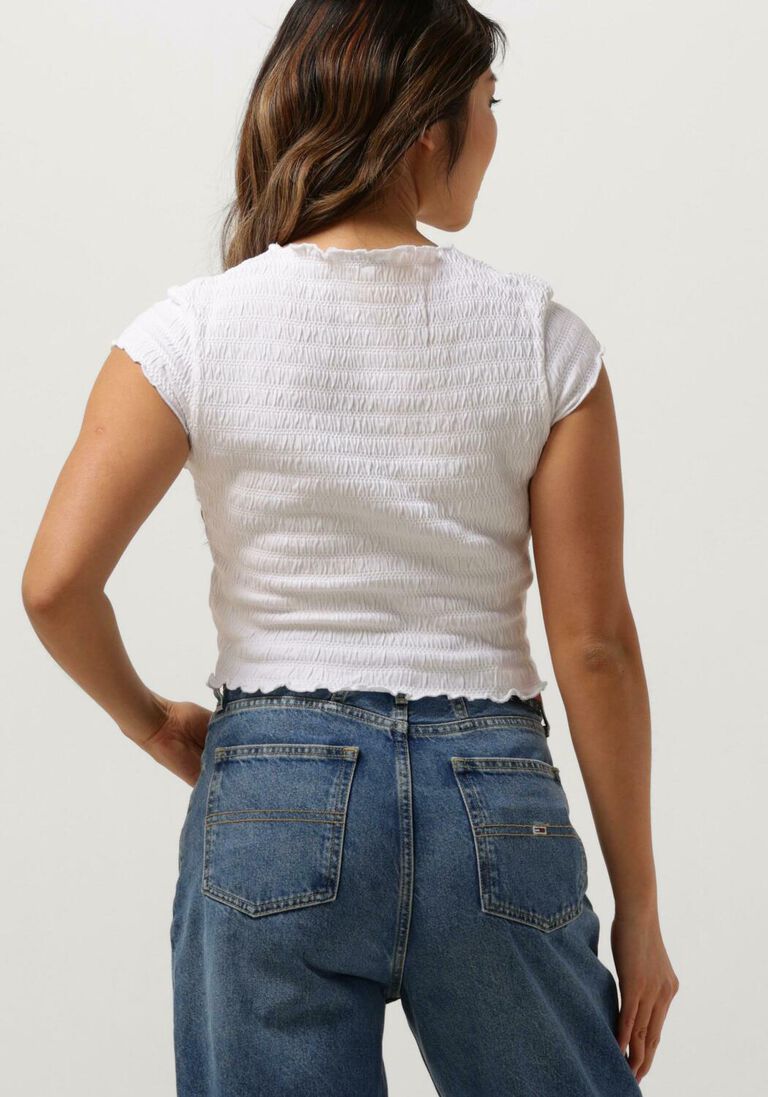 TOMMY JEANS witte tommy jeans top tjw slim smock tee