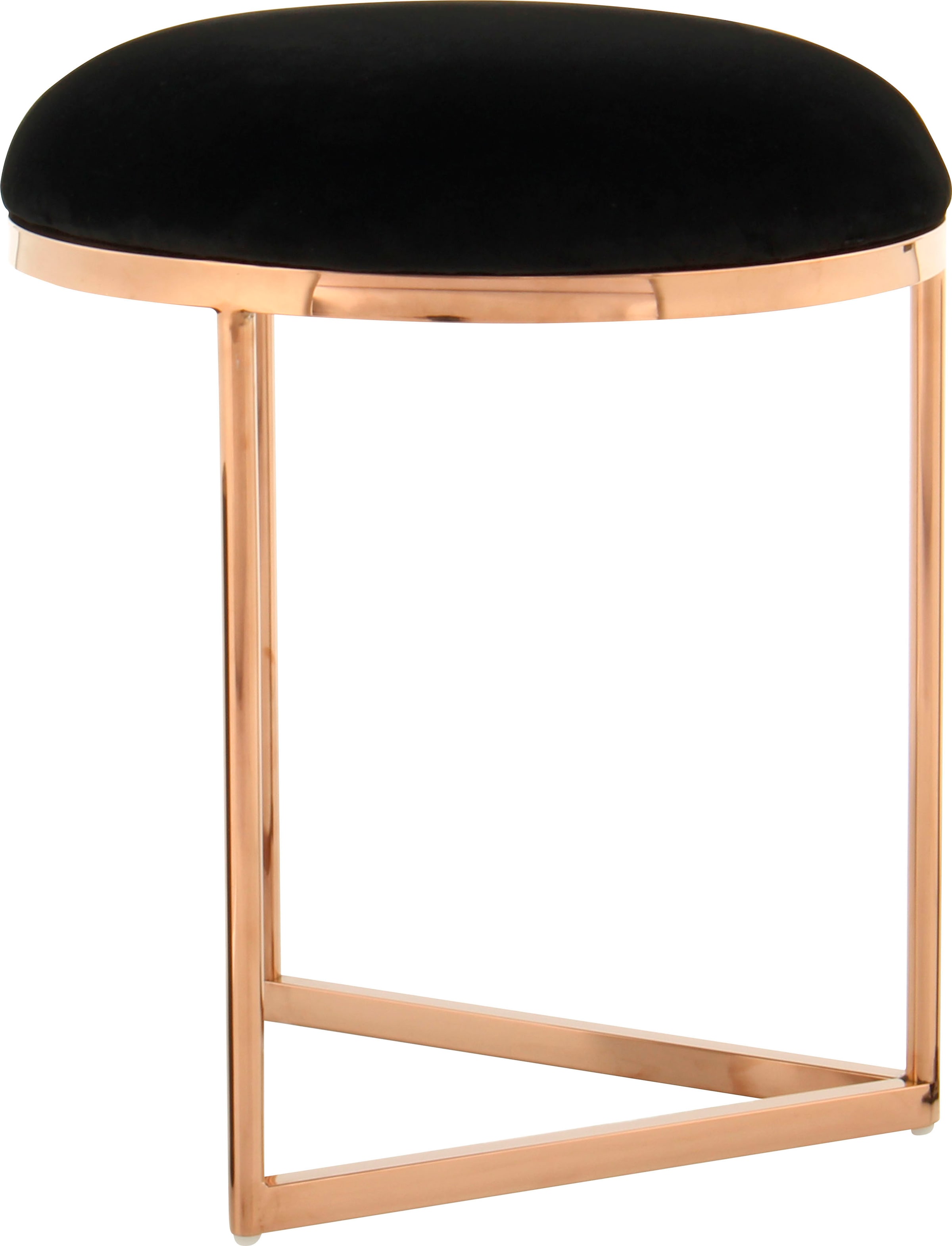 Kayoom Sitzhocker »Hocker Wynona 325,  in stilvollem Design, mit dreieckiger Grundform« 1 Stk. tlg. glamourös, hochwertig, mit gepolsterter Sitzfläche in runder Form