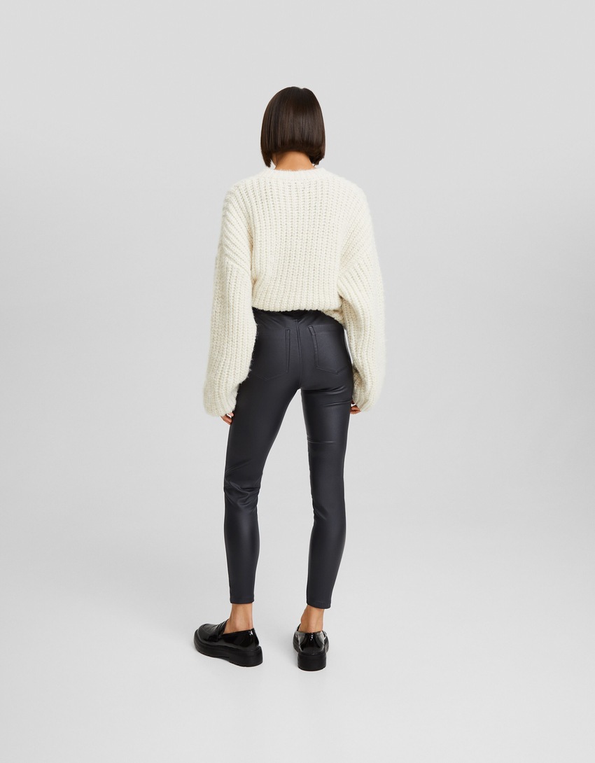 calças skinny revestidas