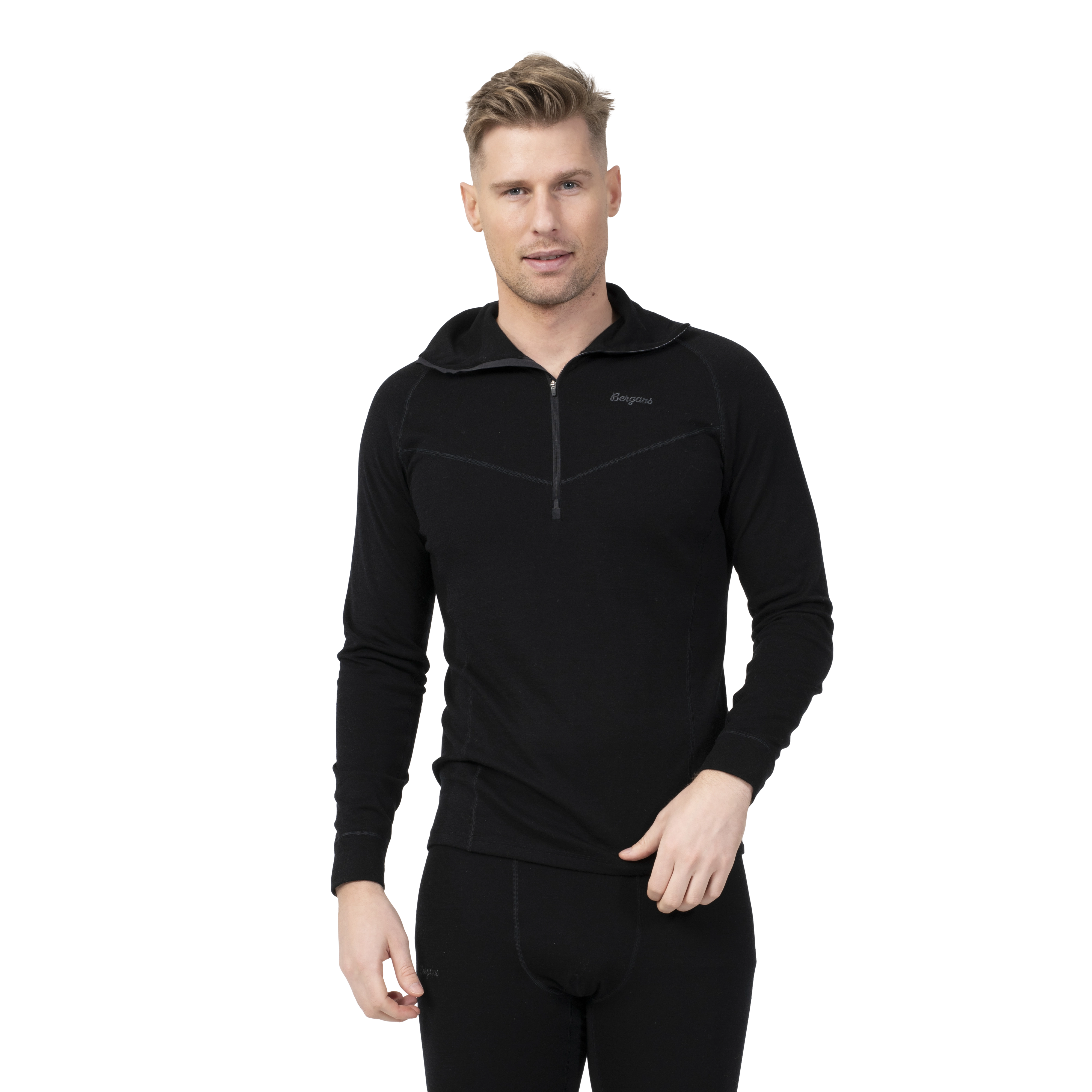 Inner:Dual Merino Half Zip Men Black