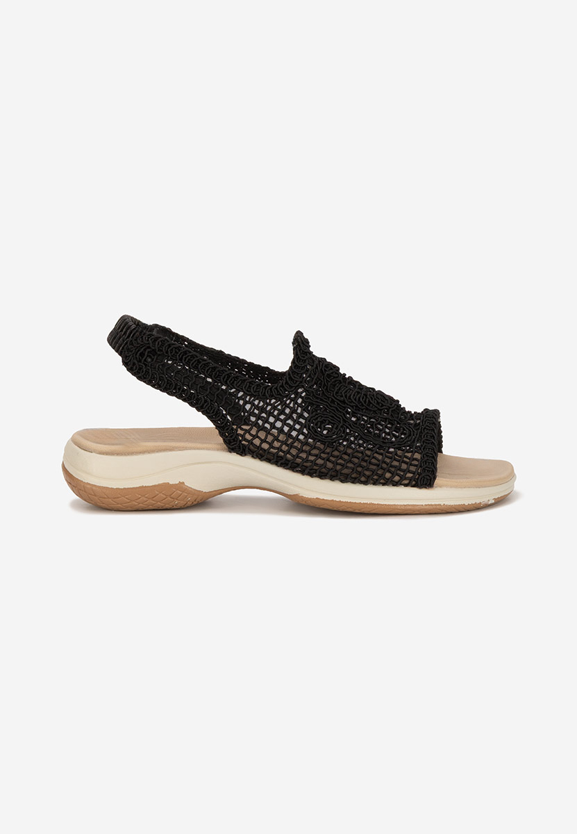Sandales plates noires Lalyana