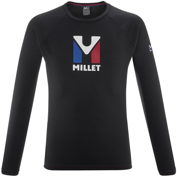 T-shirt randonnée MILLET TRILOGY LOGO WOOL TS LS M NOIR