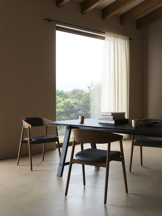 Andersen - Furniture AC2 armchair, Smoked oak, Leather Black