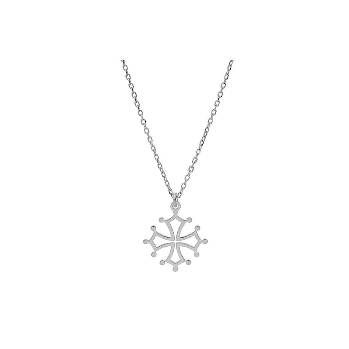 Collier Croix Occitane - Petit modèle  Argent