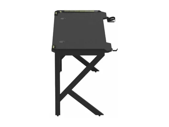 Bureau gamer LED carbone porte-gobelet design ergonomique 120x60 LIMON