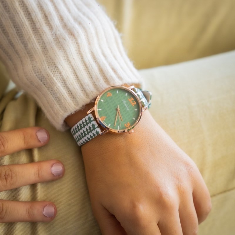 Montre Femme CHTIME bracelet Cuir Vert