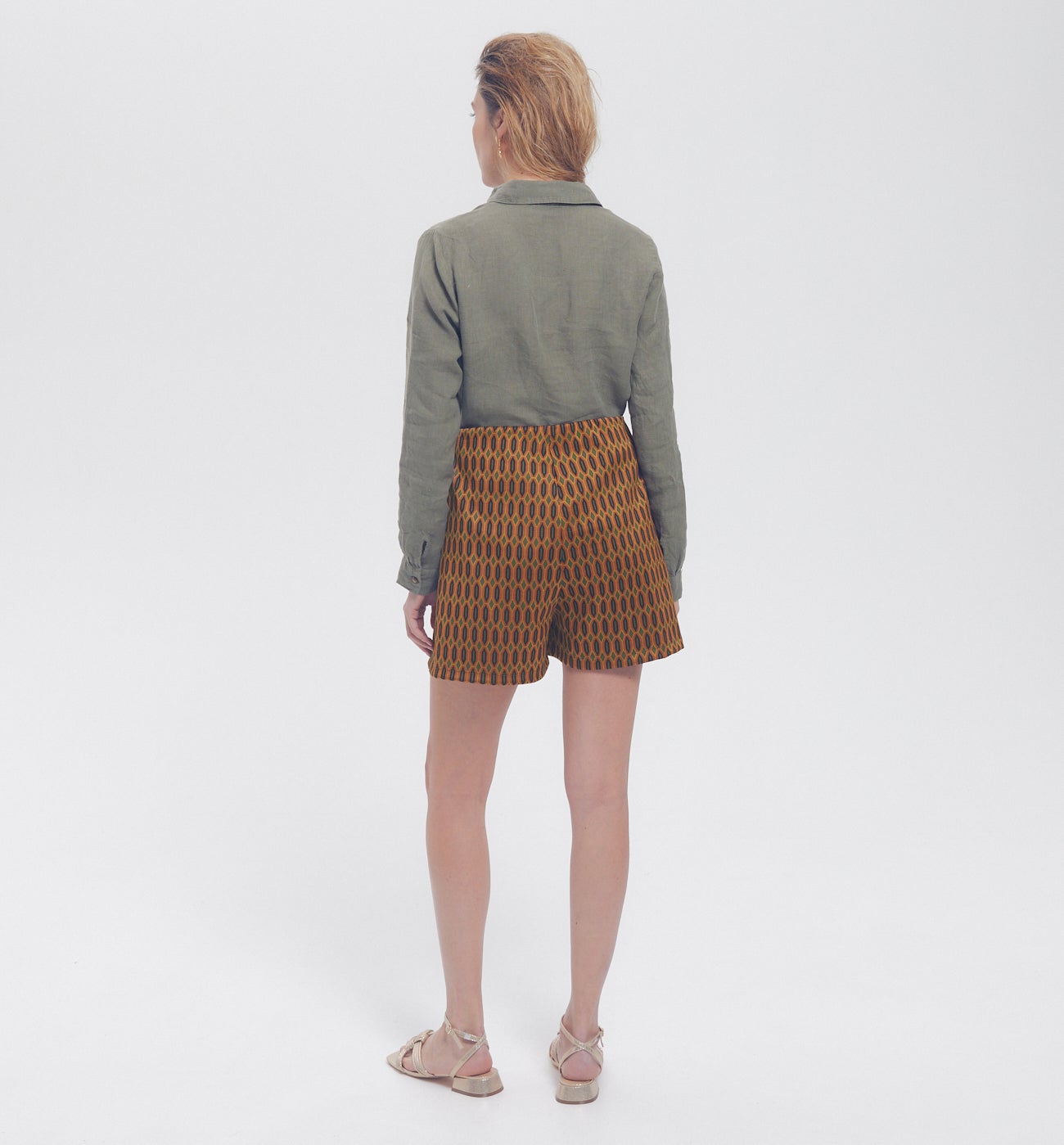Short à motifs jacquard Femme - Imprimé multicolore
