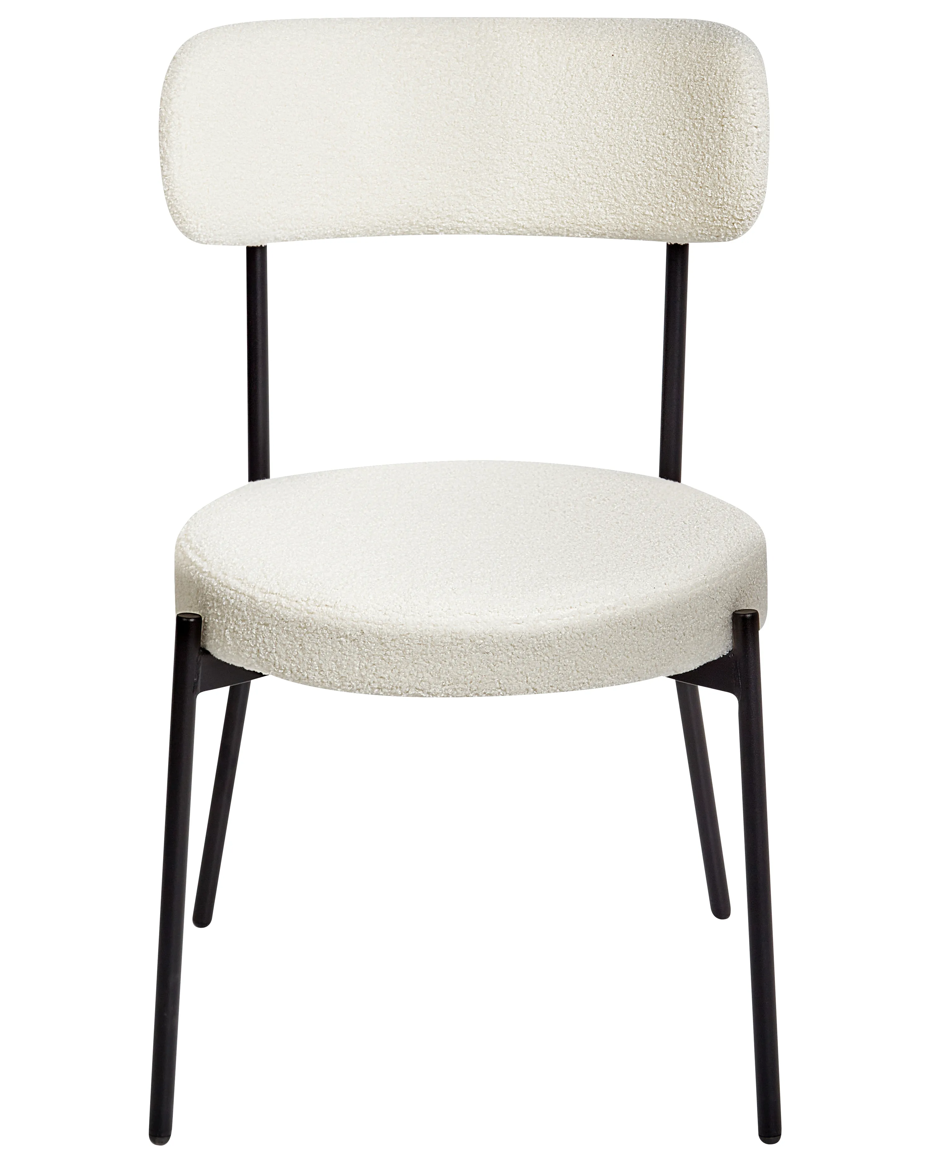Set van 2 eetkamerstoelen ALLISON Bouclé Wit