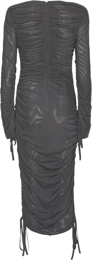 Cannari Concept Ls Dress W. Ruffles Asphalt