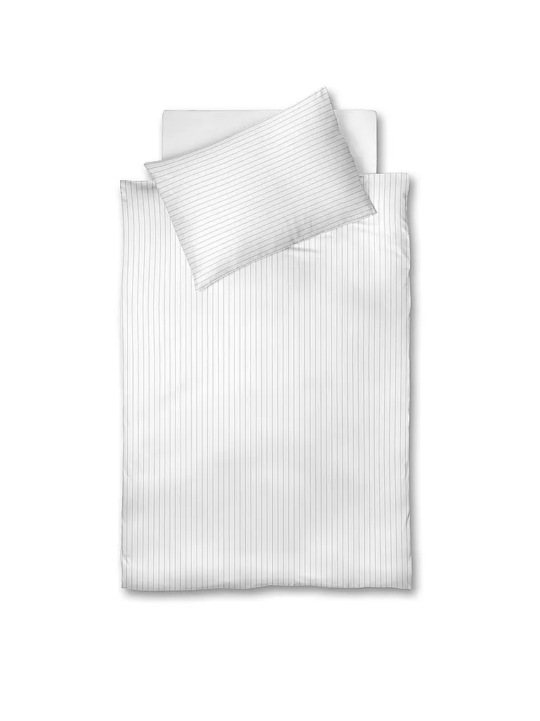 FLEURESSE Damast Bettwäsche Melk 70x90cm / 140x200cm Weiss weiss