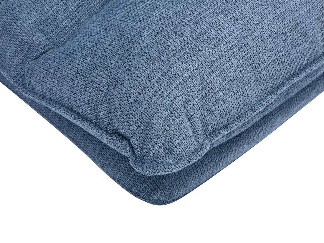 Fauteuil paresseux convertible réglable en tissu chiné bleu MURTERA