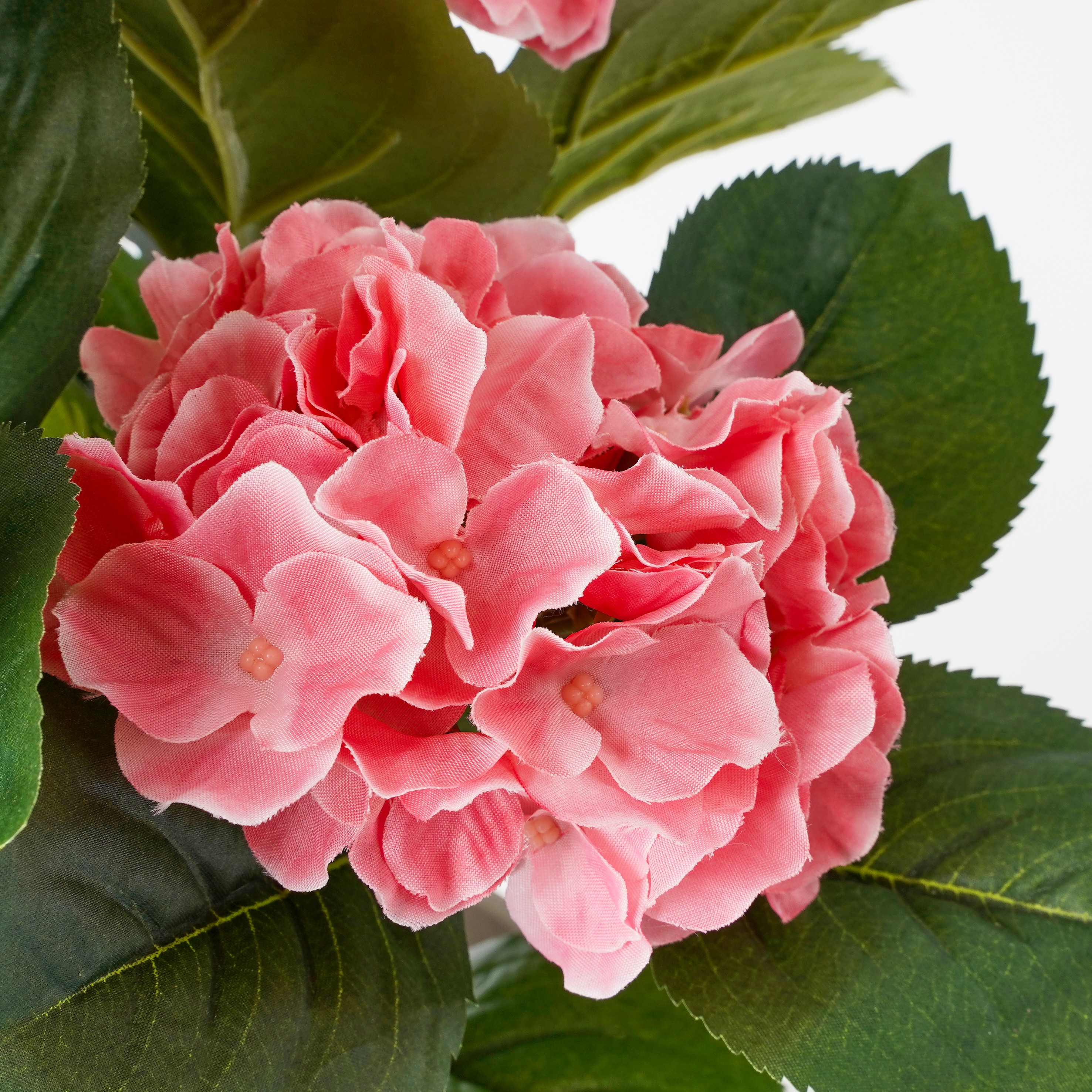 Mica decorations - hortensia artificielle rose en pot h40