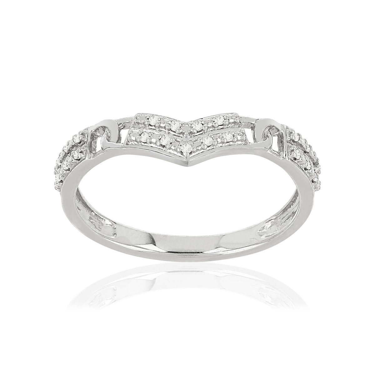 Bague MATY Or 375 blanc Diamant