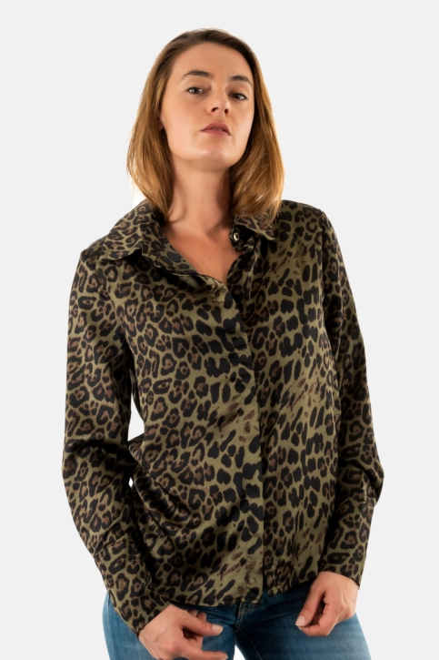 Chemisier lola casademunt lf2415033 3n6 negro-verde