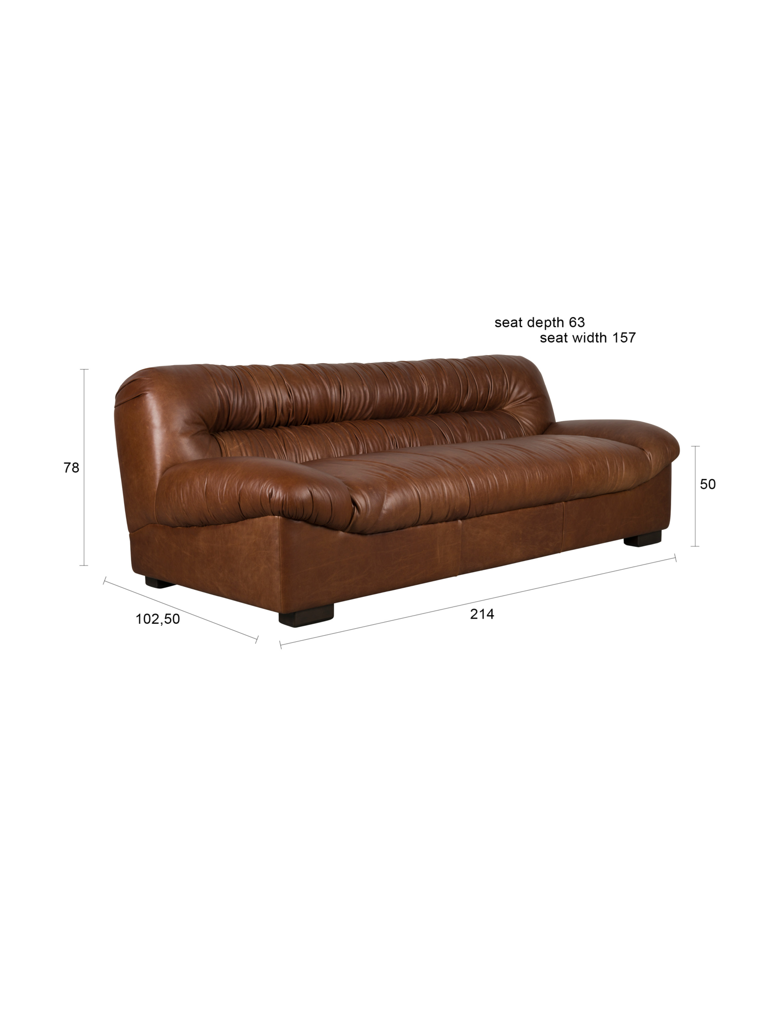 Sofa Douglas Wax Leather Chocolate
