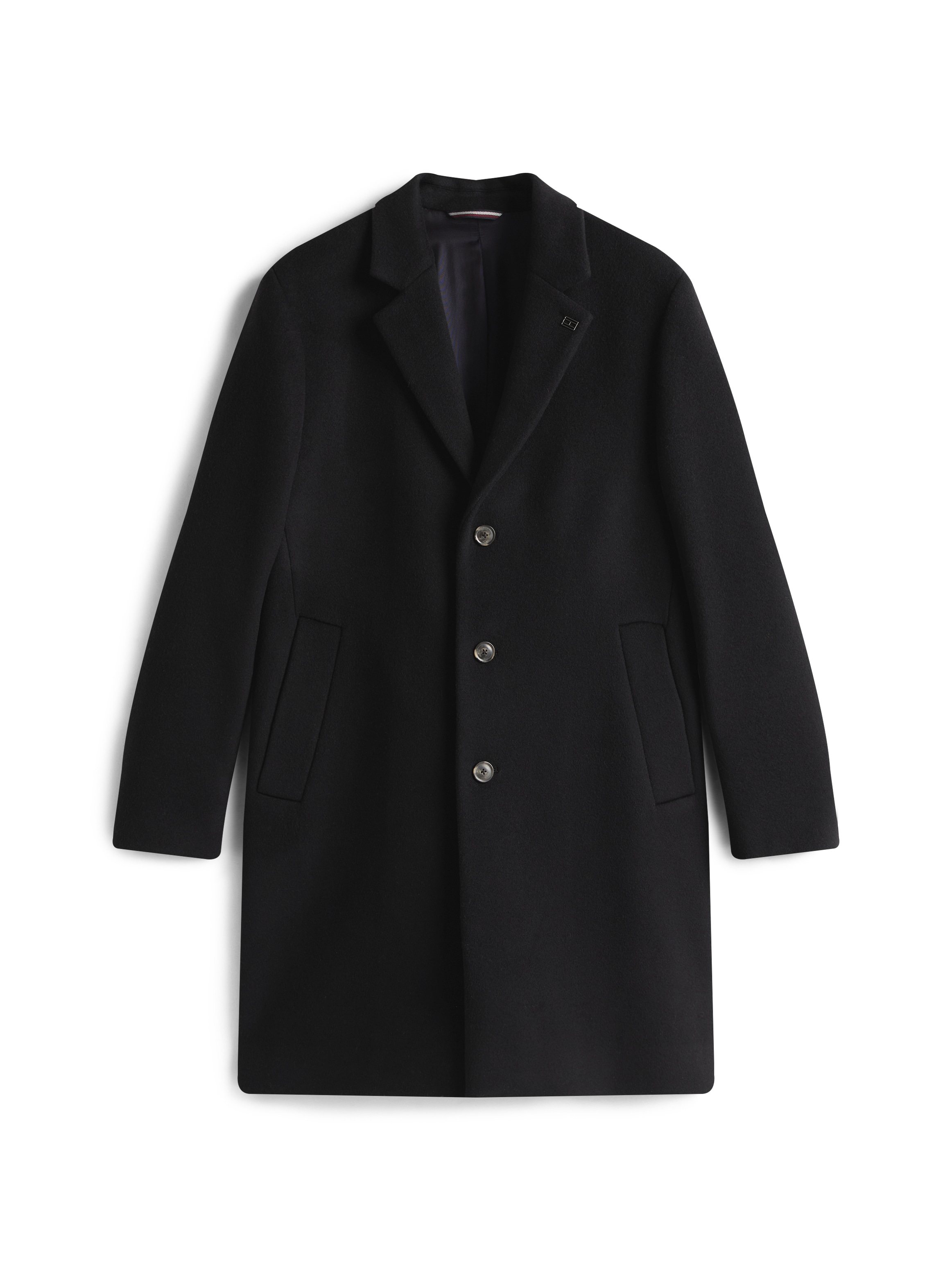 Tommy Hilfiger Wollmantel »WOOL MIX COAT«, Reverskragen, regular fit,